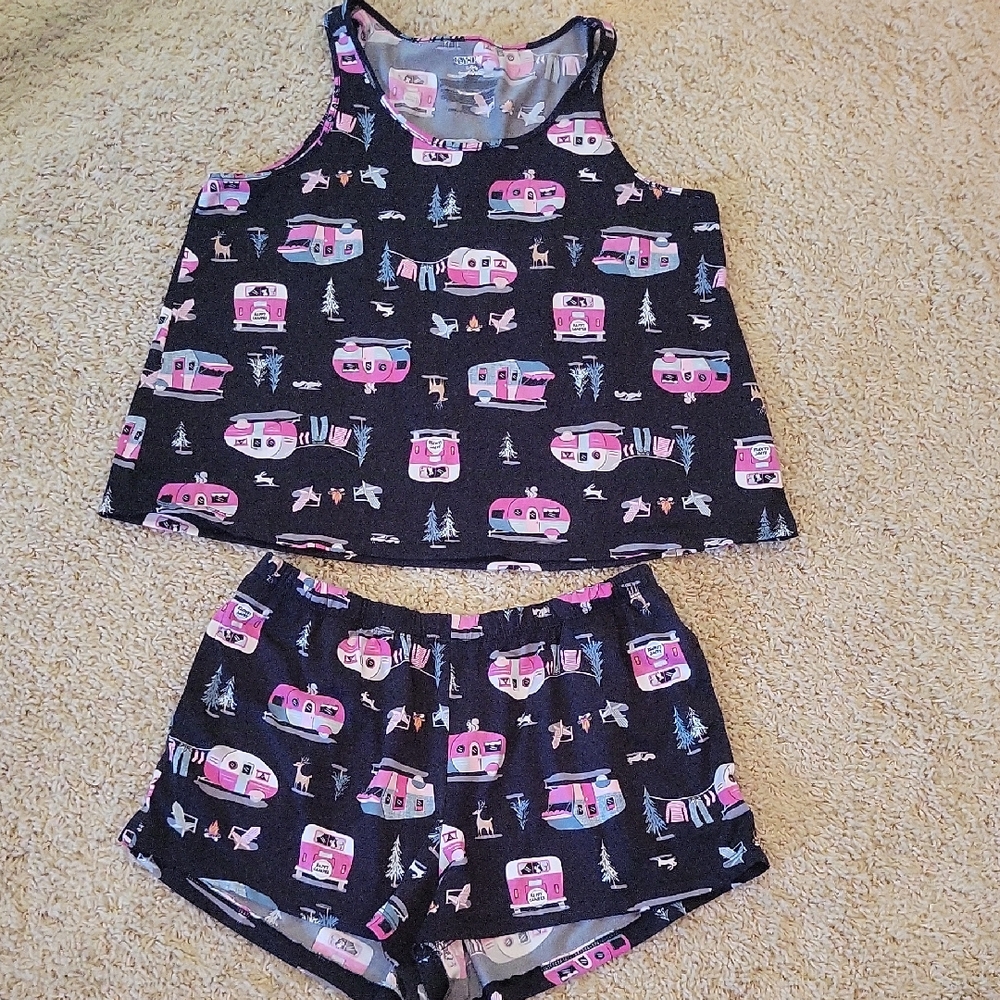Joyspun Happy Camper Print PJ Set
